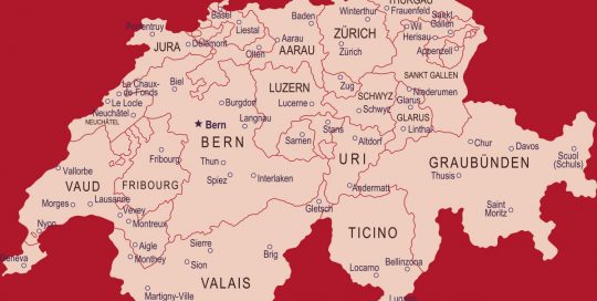 MOVI Weinregion Schweiz Karte